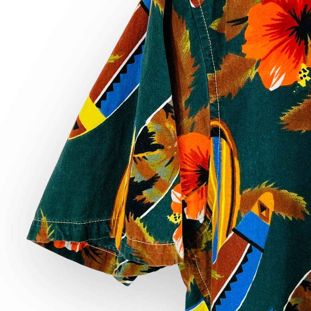 Tamare Vintage Hawaiian Shirt M Made in Hawaii Aloha Surfboard Hibiscus Cotton - Picture 5 of 13